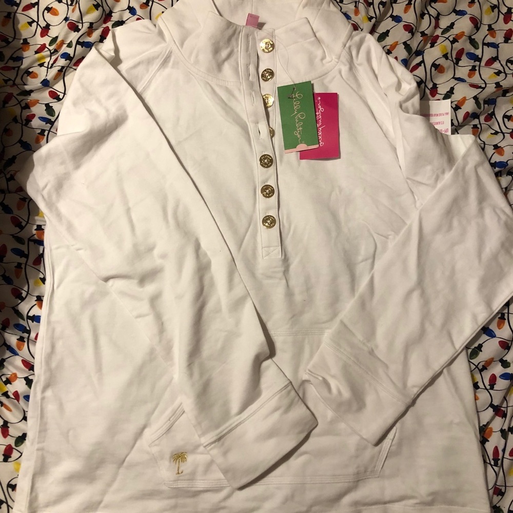 XL NWT white captain popover